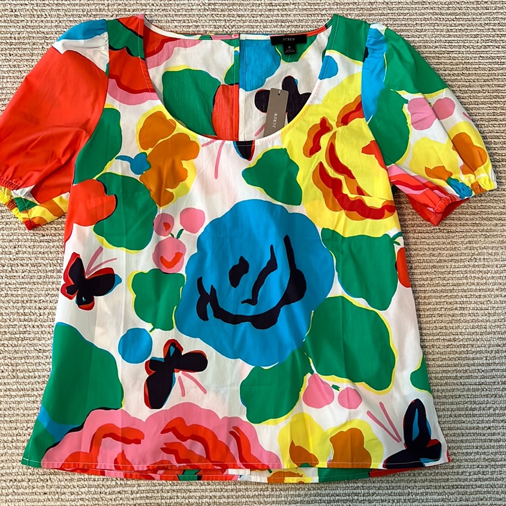 JCrew - colorful blouse - size 8